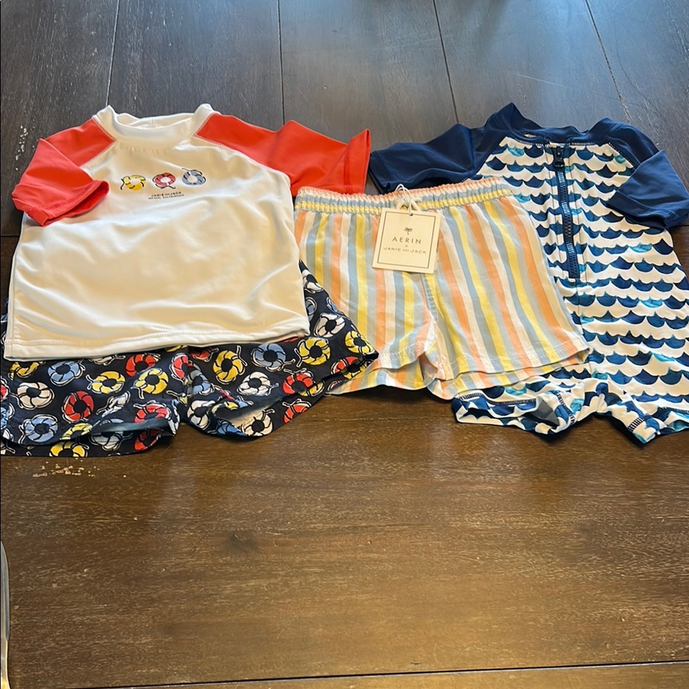 4 Item Swim Bundle (Janie and Jack, Old Navy) for Baby size 6-12 months